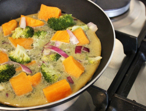 Supergreens Frittata Cooking