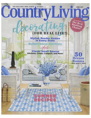 Country Living June 2017 Philomela featured in Fresh Fabrics