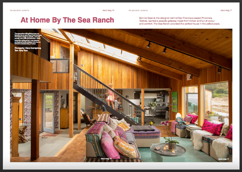 DecoMag features Bonnie Saland's Sea Ranch home
