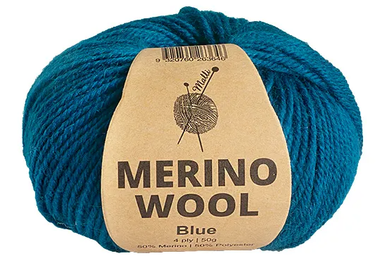 blue knitting wool