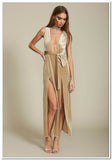 Shut It Down Velvet Dress - Nude Luxe!