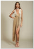 Shut It Down Velvet Dress - Nude Luxe!