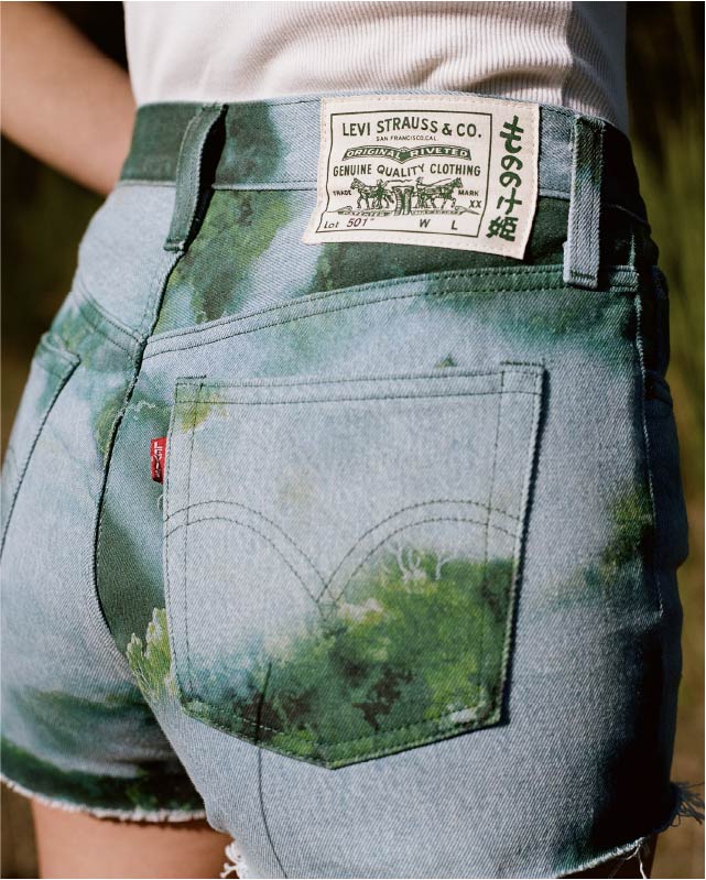 Levi's x Princess Mononoke Theme Women Denim Shorts - Levi's Hong Kong
