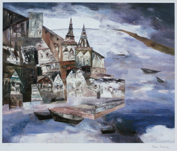 Signed Limited Edition Print of 'Benaras' by artist Ram Kumar