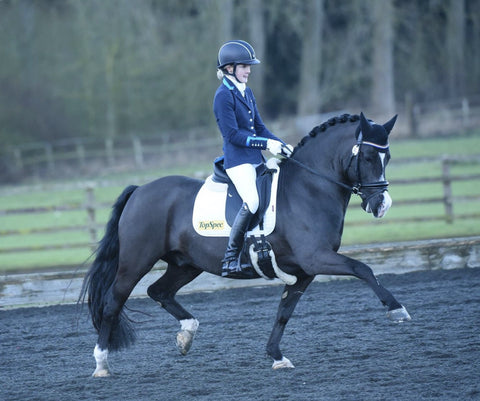 Holly Kerslake sponsored dressage rider for Eqclusive