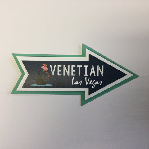 VENETIAN LAS VEGAS ARROW OVERLAY Travel LasVegas Laser Cuts 2”x6” Scrapbooksrus