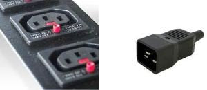 Horizontal 1.5U IEC C13 locking socket PDU with C20 plug-6-way