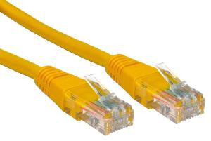 1 m Yellow Cat5e Patch Lead 24 AWG 100MHz