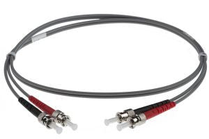 2m ST-ST 62.5/125um - 3mm duplex patchcord GREY