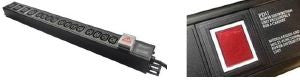 Vertical 24-way with 20 x IEC C13 10A and 4 x IEC C19 16A with neon-16A Plug