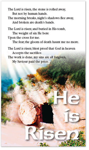 Poetry Card He Is Risen Moments With The Book