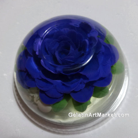 3D Gelatin Blue Rose