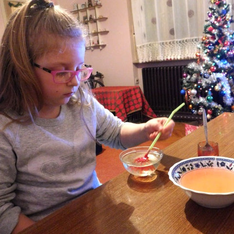 Gelatin Art with a straw