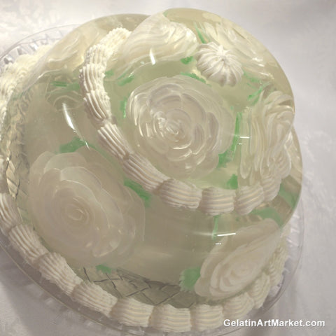 White Gelatin Art Cake