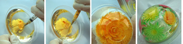 How to make gelatin art flowers