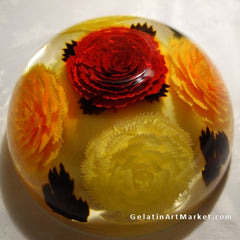 Gelatin Art Jello Flowers in a bowl
