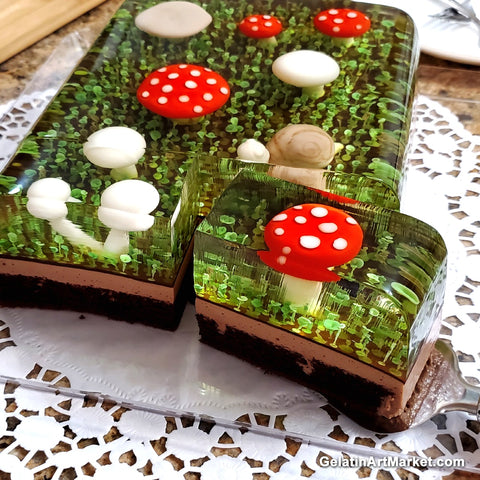 Mushroom Gelatin Art Cake