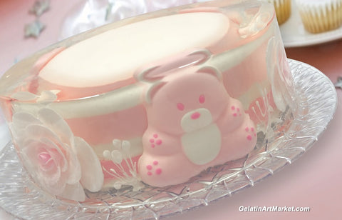 Gelatin Art Pink Cake