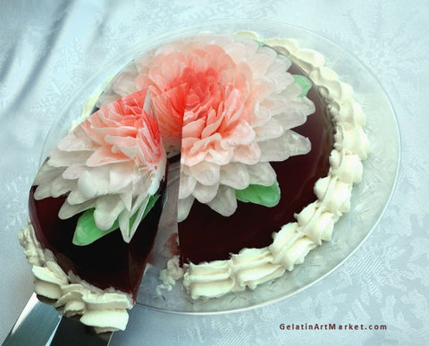 Large Gelatin Art Flower Cake