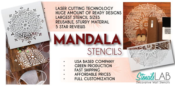 Mandala Stencils For Wall, Floor and Furniture Decoration | StencilsLAB