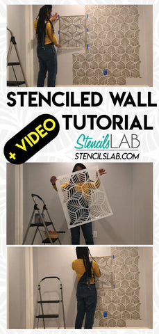Stenciled Wall Tutorial- StencilsLAB wall Stencils