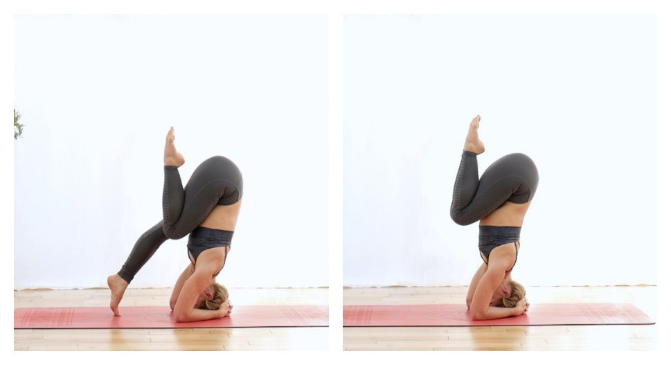 Balance during yoga headstand