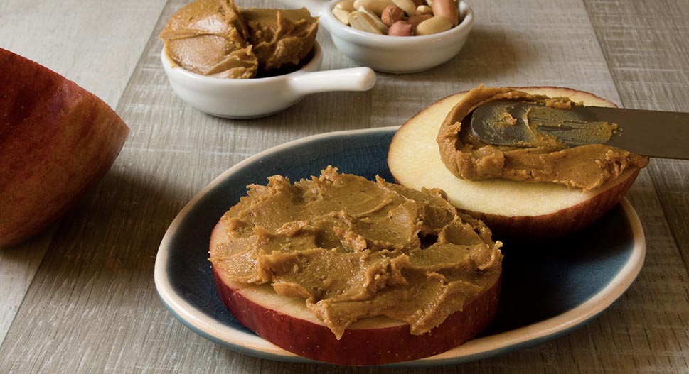 Healthy almond butter apple snack