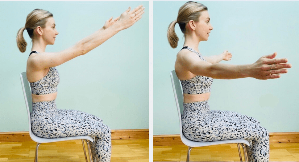 arm circles pilates stretch to relieve tension