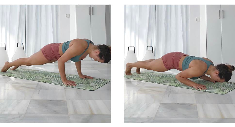 Plank tricep push up