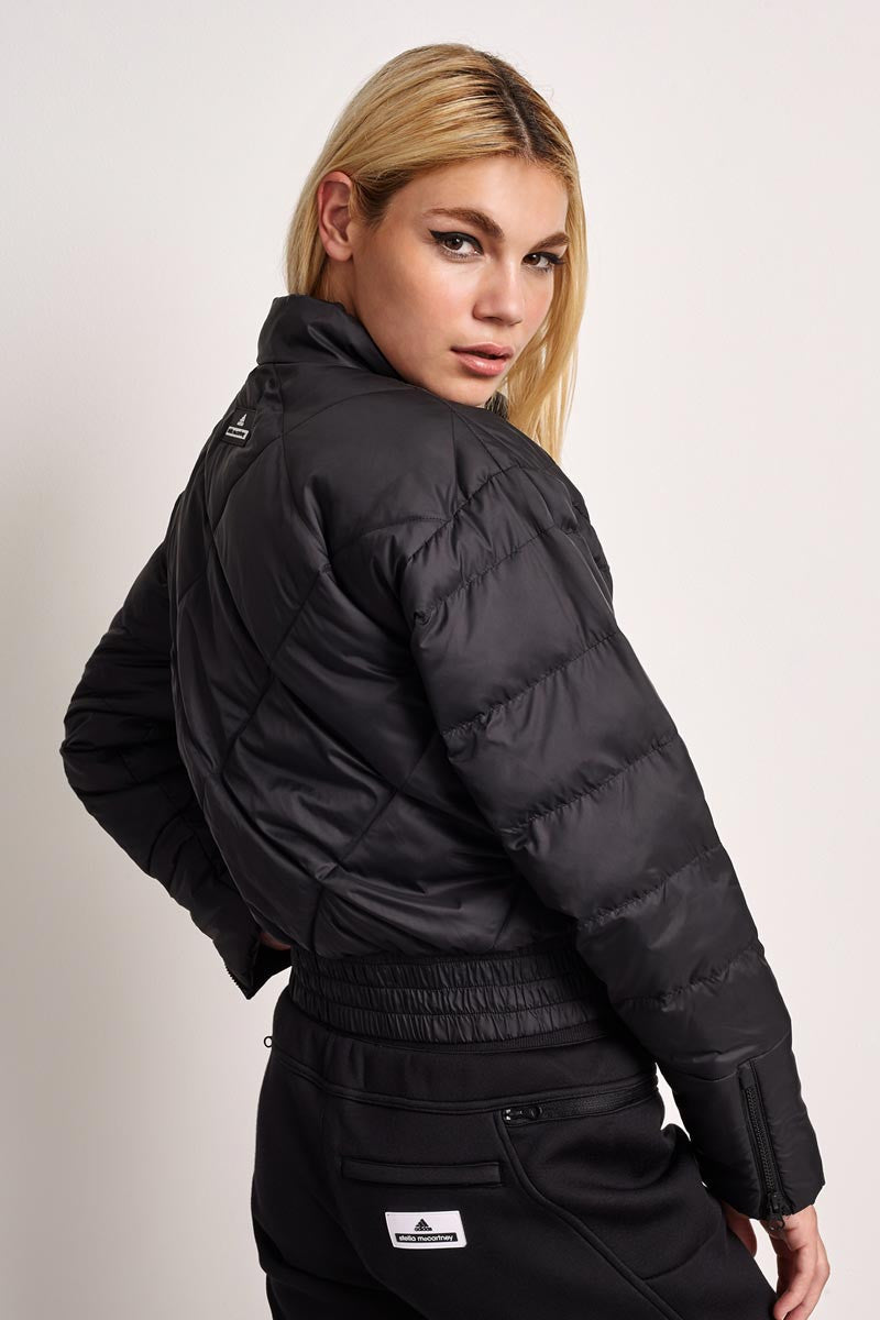 adidas X Stella McCartney Essentials Padded Jacket Black image 3 - The Sports Edit