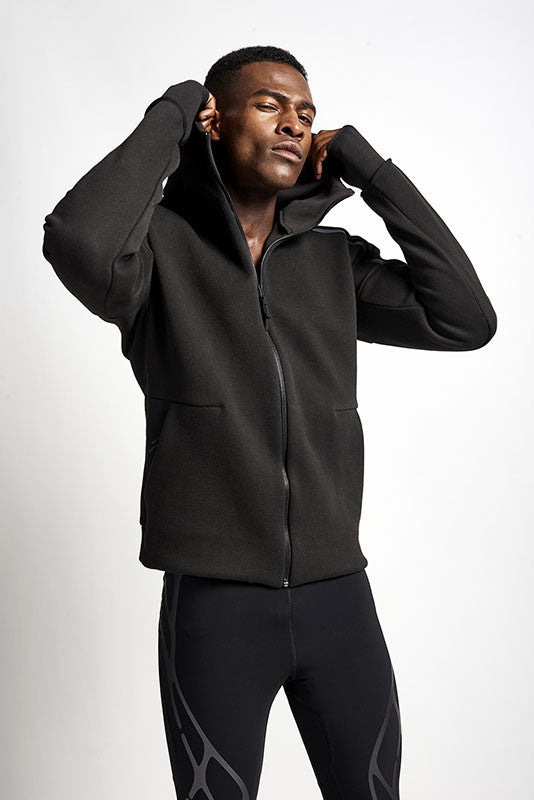 ADIDAS ZNE Hoodie Black image 2 - The Sports Edit