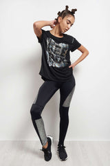 Reebok Dance Distressed Tee - Black image 4 - The Sports Edit