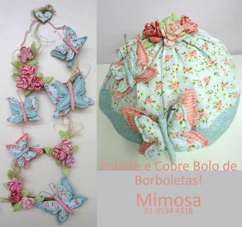 Projeto das Borboletas: Enfeite e Cobre Bolo