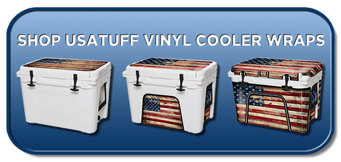 Blue Line First Responder Design - YETI, RTIC, Ozark Trail Cooler Wrap