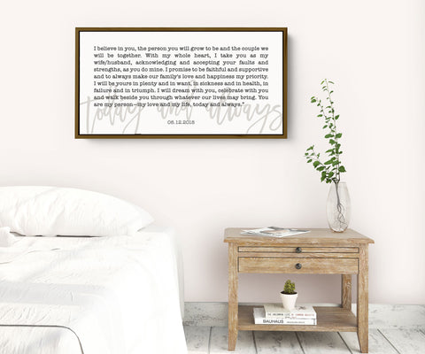 custom vows print