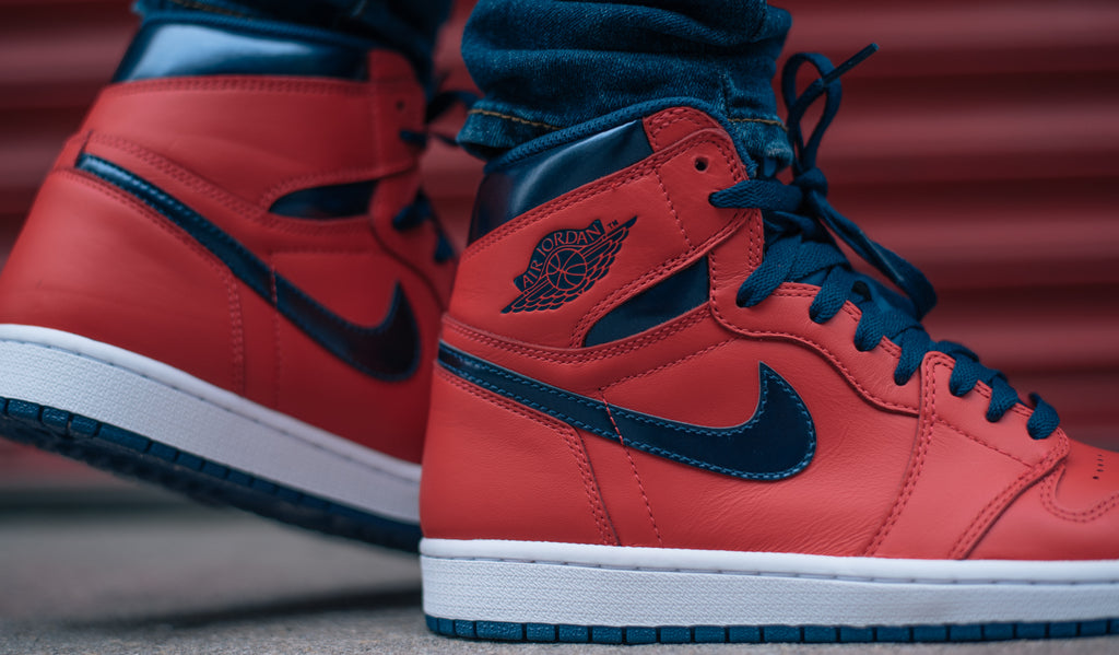 bright red jordan 1