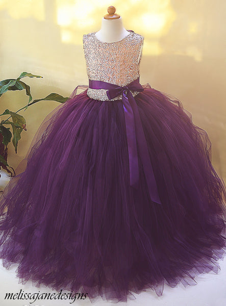 plum colored flower girl dresses