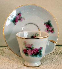 Peony Porcelain Demitasse Cup and Saucer