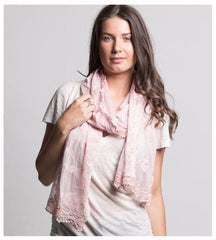 Florence Pink Lace Scarf