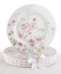Poppyseed Porcelain Dessert Plates in Gift Box