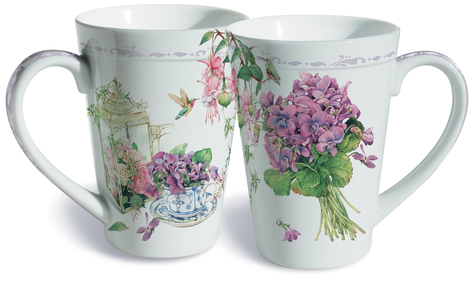 sweet violets porcelain mug – roses and teacups