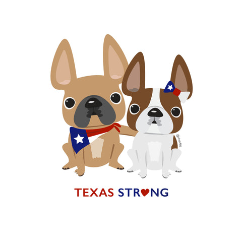 French Bulldog Pins Hurricane Harvey PinsForTexas