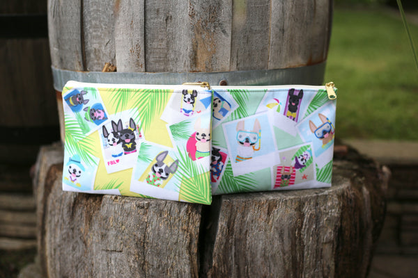 French Bulldog Love Summer Collection Snapshots Pouches