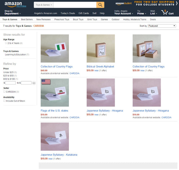CardDia Flashcards available on Amazon