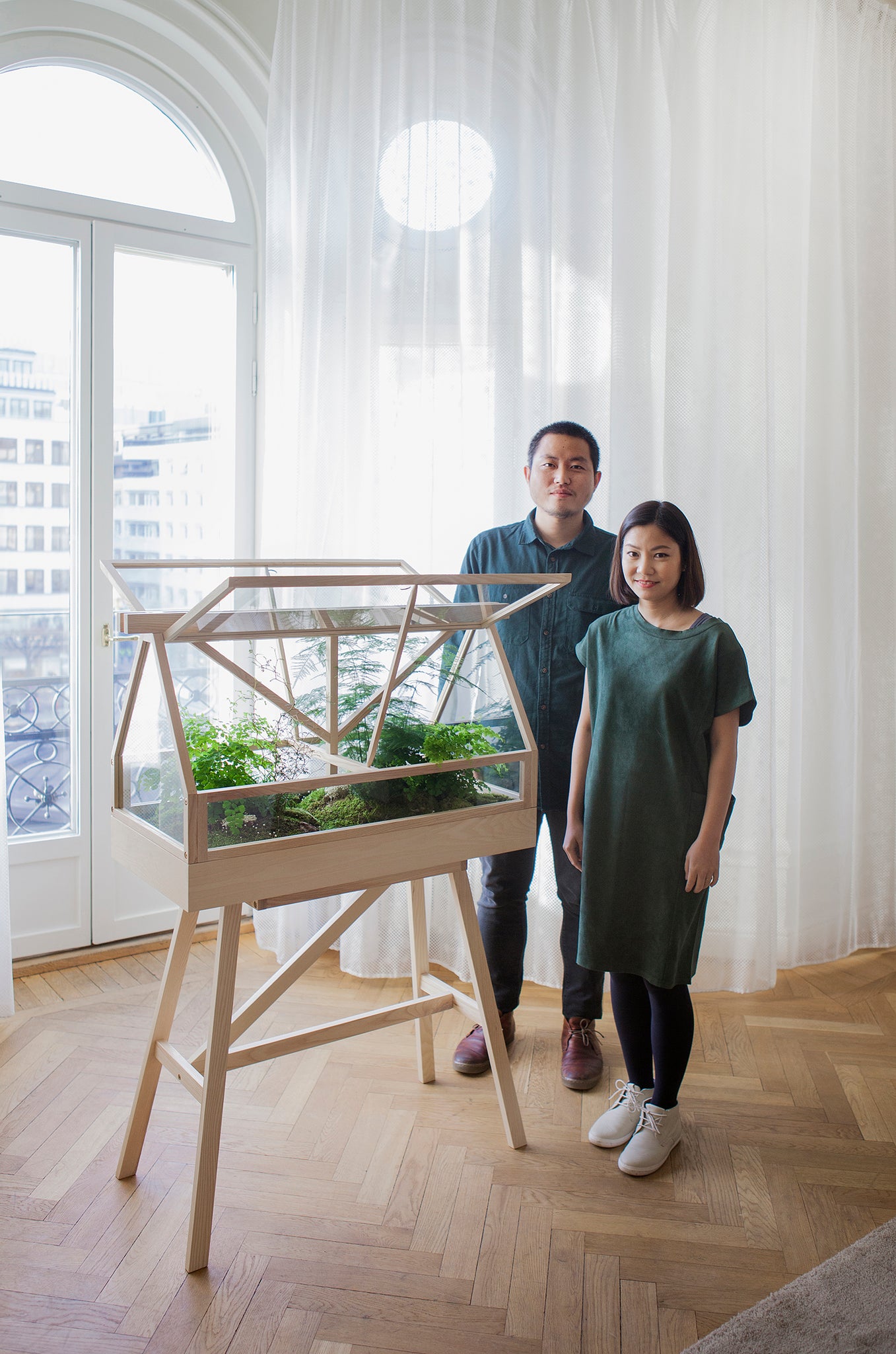 Worapong Manupipatpong and Ada Chirakranont with their Greenhouse for Design House Stockholm