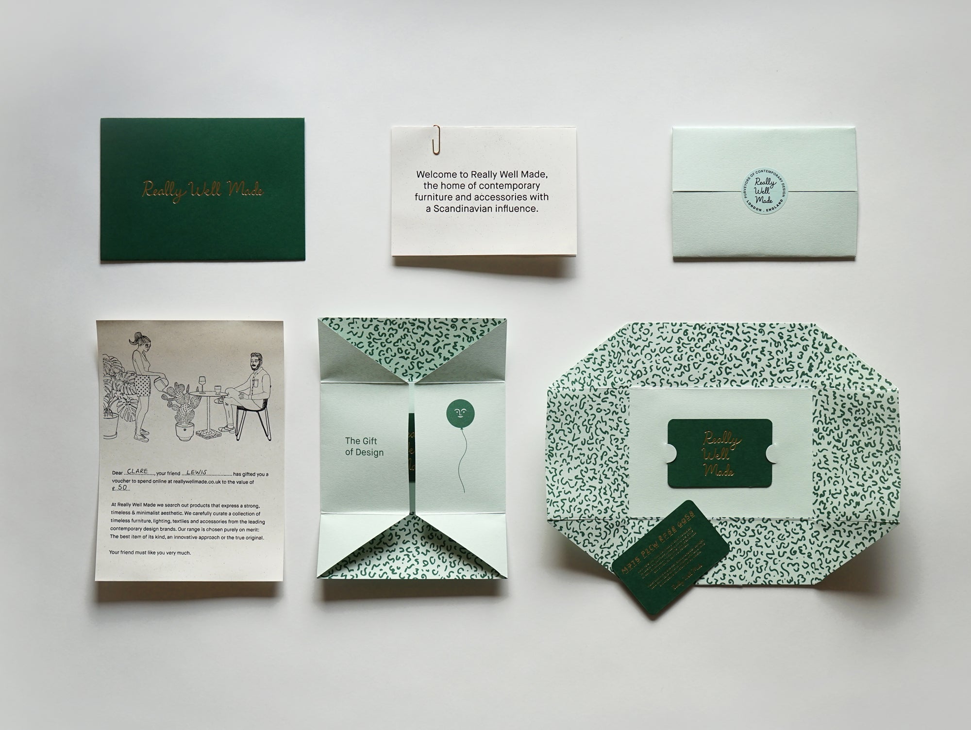Really Well Made Luxury Gift Card layout