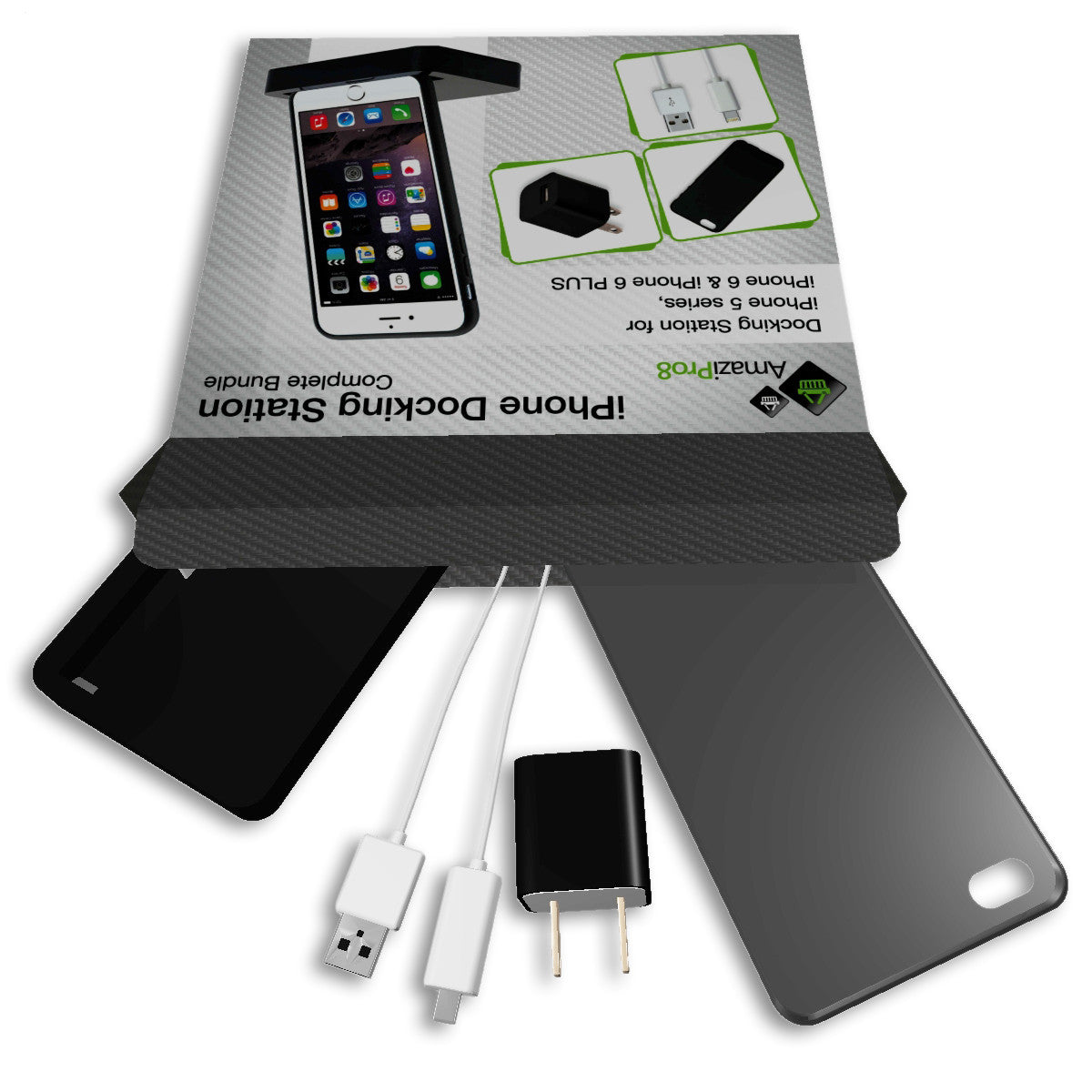 AmaziPro8 iPhone Charger Docking Station Complete Bundle - AmaziPro8