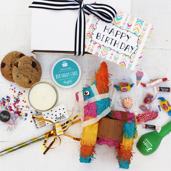 Happy Birthday Gift Box Confetti Gift Company, succulent