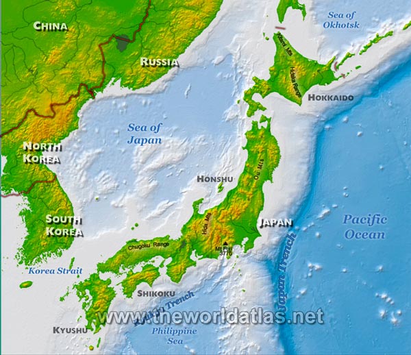 Japan Map of Mountains