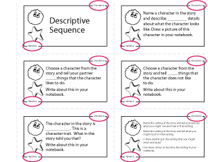 Narrative: Descriptive Sequence Cards